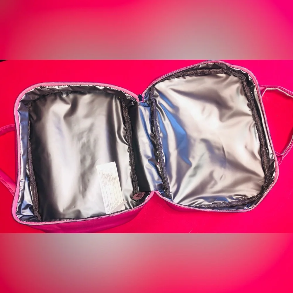 Rainbow Pink Heart Lunch Cooler Lunch Bag Kids School Pets Food Pic Nic Travel